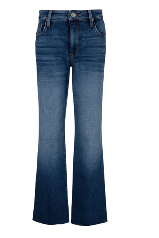 KELSEY HIGH RISE ANKLE FLARE WITH RAW HEM