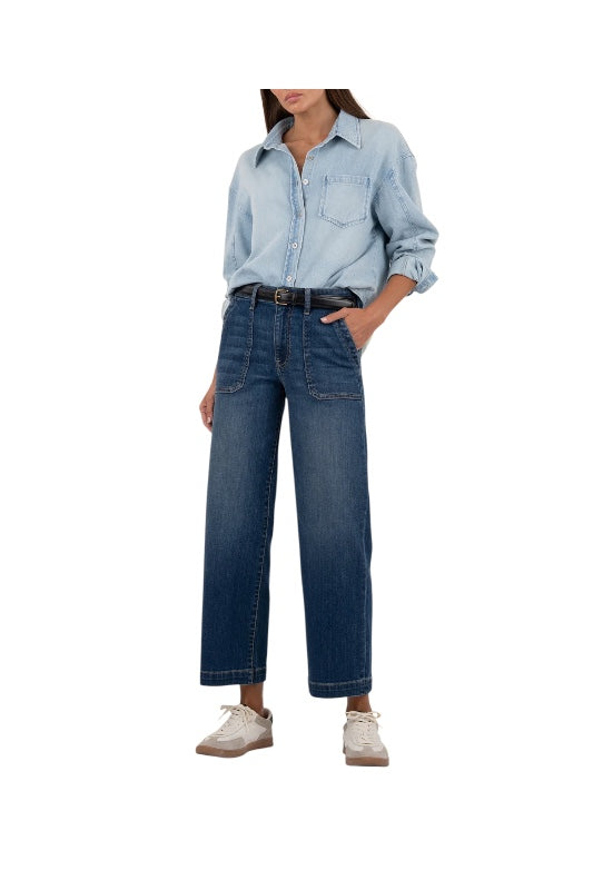CHARLOTTE HIGH RISE WIDE LEG PORK CHOP-WIDE HEM