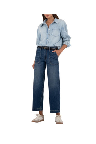 CHARLOTTE HIGH RISE WIDE LEG PORK CHOP-WIDE HEM