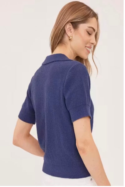 Gentle Fawn Tatum Pullover
Gentle Fawn short sleeve top
women's cotton slub polo top
open collar pullover top women
navy blue knit pullover top
short sleeve collared top boutique
women's resort casual top
cotton spandex pullover top
polo collar knit top women
Gentle Fawn GF2607-3177