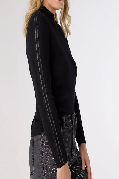 ATAYA SWEATER WITH STRIPE SPARKLE SLEEVES