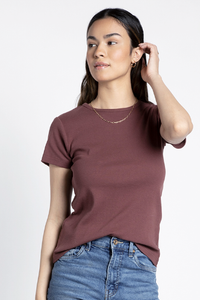 SOFT HEATHERED SS BASIC LEXI TEE