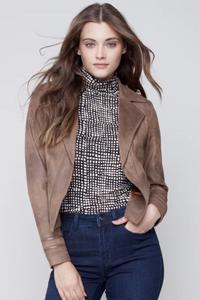 VINTAGE SUEDE PERFECTO FITTED MOTO JACKET