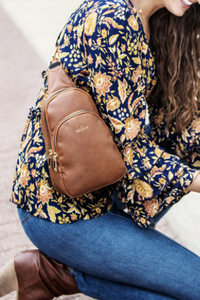 VEGAN LEATHER COMBO SLING & BACKPACK BAG