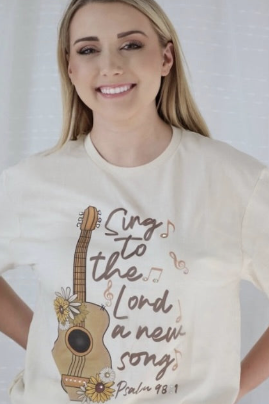 SING TO THE LORD GRAPHIC TEE W/STONES