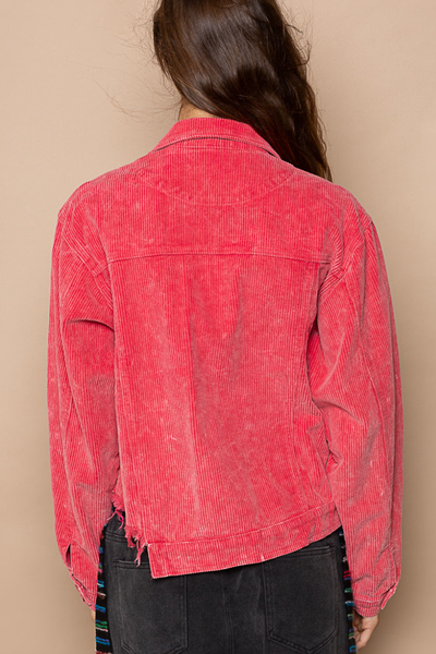 ARTSY PATCHED CORDUROY TRUCKER JACKET