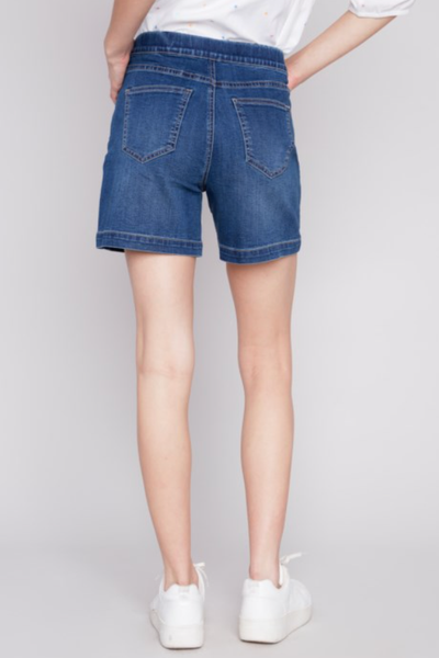 CUTE COMFORT STRETCH SHORTS W/FRONT BUTTON DETAIL