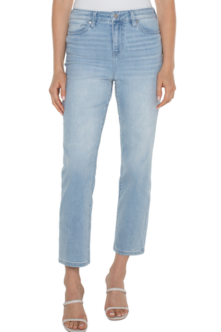 28 IN LIV HIGH RISE LT WASH NON-SKINNY SKINNY ANKLE DENIM