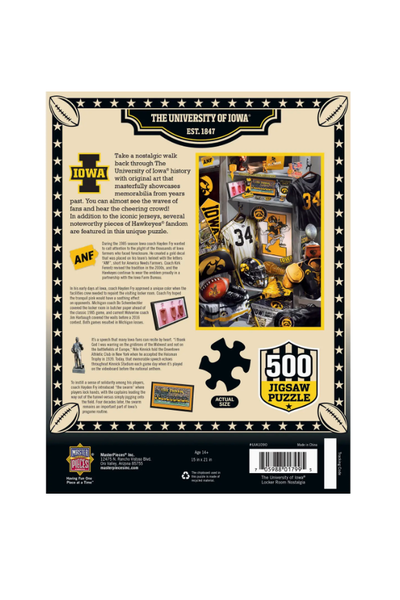 IOWA HAWKEYES LOCKER ROOM PUZZLE (500 PIECE)