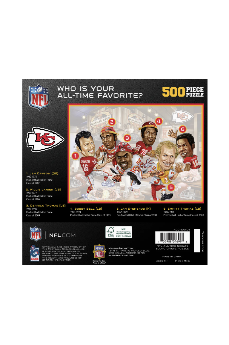 Baby Fanatics Kansas City Chiefs Locker Room 500-Piece Puzzle - NFL Memorabilia Jigsaw
