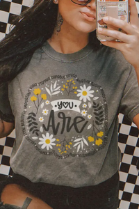 YOU ARE...FLORAL GRAPHIC TEE