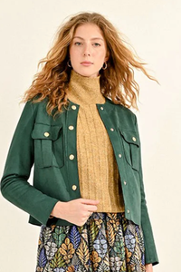 GORGEOUS COLORED FAUX SUEDE JACKET