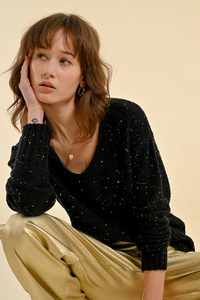 GORGEOUS SPRINKLES SEQUIN KNIT SWEATER