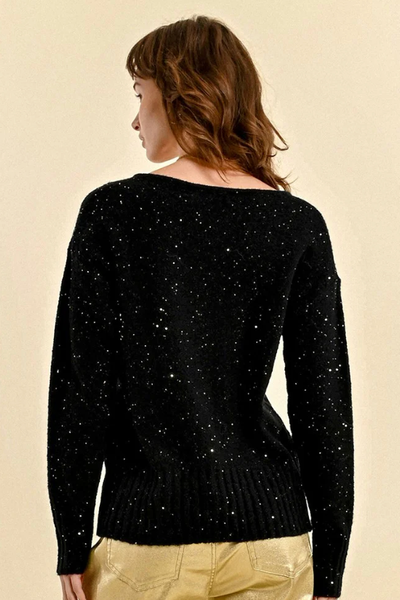 GORGEOUS SPRINKLES SEQUIN KNIT SWEATER