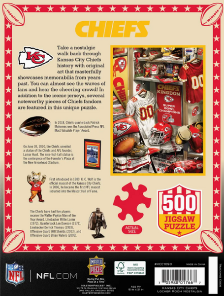 KANSAS CITY CHIEF LOCKER ROOM PUZZLE (500 PIECE)