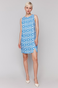 BEAUTIFUL PRINTED SLEEVELESS MINI SHIFT DRESS