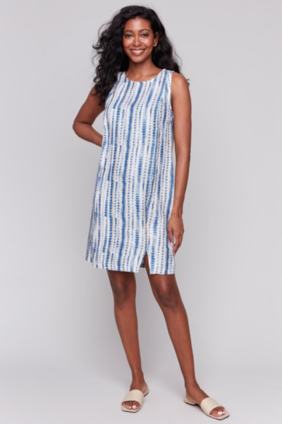 BEAUTIFUL PRINTED SLEEVELESS MINI SHIFT DRESS