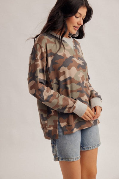 camo print pullover sweatshirt women
oversized camo sweatshirt
brushed texture camo top
olive mocha camo pullover
Hem and Thread camo sweatshirt
women's camo long sleeve top
side slit sweatshirt women
casual camo pullover top
earth tone camo sweatshirt
relaxed fit camo top women