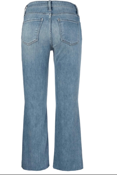 KELSEY HIGH RISE FAB AB ANKLE FLARE WITH RAW HEM
