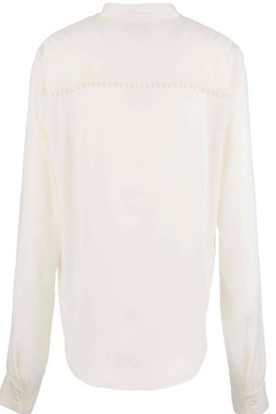 MODERN CONFIDENCE ADRIE LONG SLEEVE TOP WITH TRIM AND SHIRRING