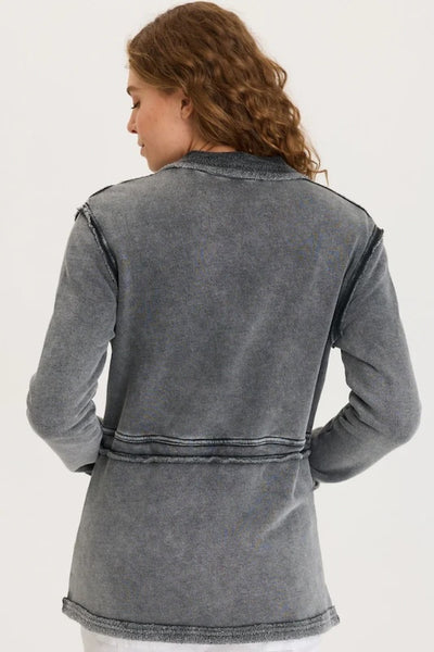 ELEVATED CASUAL LEMONT CINCH-WAIST UTILITY FLEECE JACKET