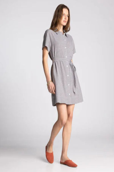 TIMELESS CLASSIC CAELIS DRESS- CHARCOAL GINGHAM