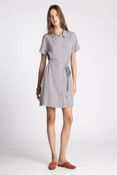 TIMELESS CLASSIC CAELIS DRESS- CHARCOAL GINGHAM