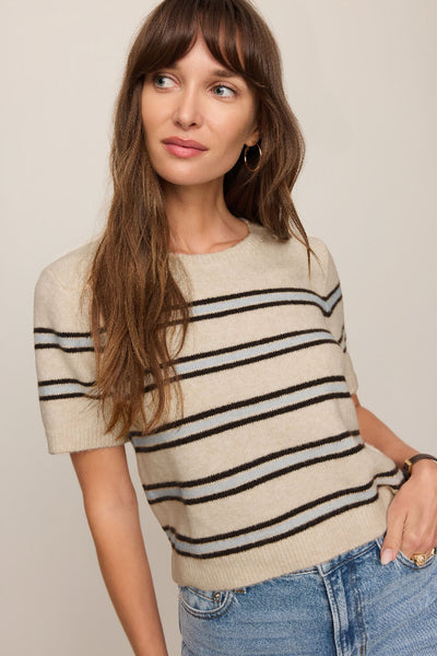 Z Supply stripe sweater
oatmeal stripe knit top women
short sleeve crew neck sweater
women's stripe sweater tee
cotton blend knit sweater top
Y/D stripe short sleeve knit
Z Supply Gatewood sweater
casual stripe crew neck top
women's everyday knit sweater
Parisian stripe knit top women