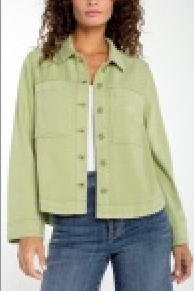 CASUAL-CHIC  HIGH-LOW DENIM SHACKET