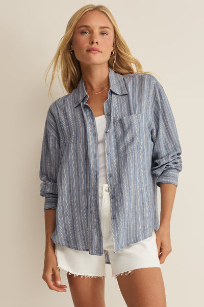 Z SUPPLY THE PERFECT STRIPED LINEN BUTTON-UP