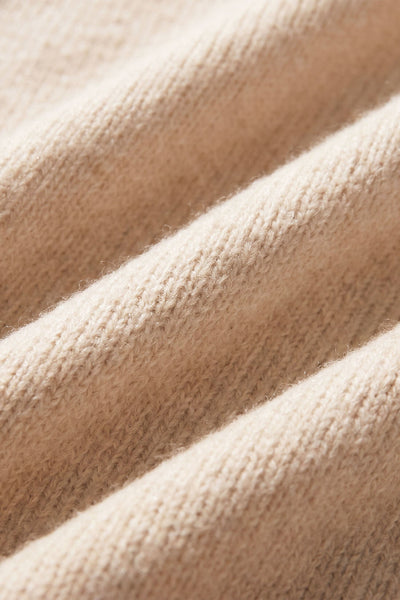 Close-up of Frosted Pearl Fluffy Yarns knit fabric on the Z Supply Chill Mode Sweater. Z Supply Chill Mode Sweater; Z Supply Frosted Pearl sweater; Z Supply ZW264778; women's fluffy knit sweater; women's fuzzy crewneck sweater; long sleeve neutral sweater; relaxed fit knit pullover; women's cozy sweater; Frosted Pearl crewneck pullover; women's soft textured sweater.

