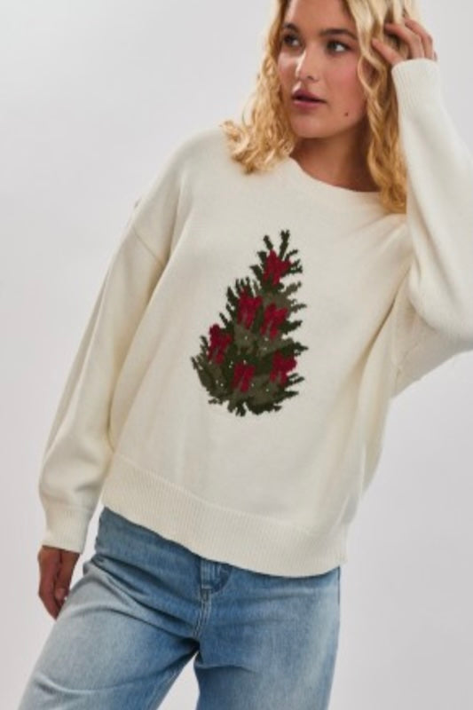 FESTIVE AND NOSTALGIC CHRISTMAS TREE KNIT SWEATER
