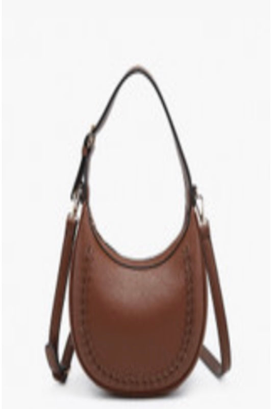 TRISTAN ROUND WHIPSTITCH SHOULDER BAG W/CROSSBODY