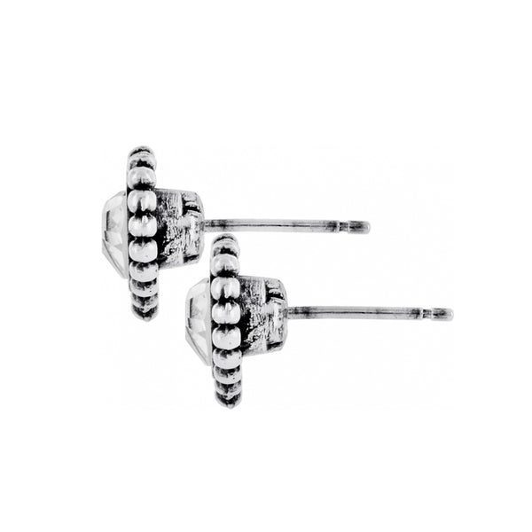 Shimmer Heart Mini Post Earrings