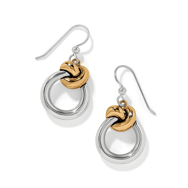 Interlok Single Knot Ring French Wire Earrings