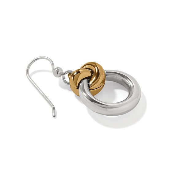 Interlok Single Knot Ring French Wire Earrings