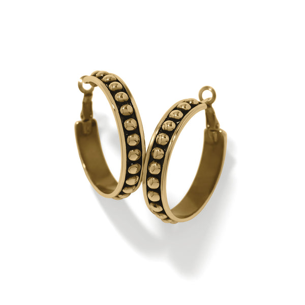 Pretty Tough Stud Large Leverback Hoop Earrings