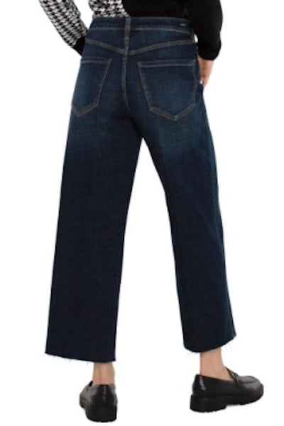 EVERYDAY ESSENTIAL STRIDE HIGH RISE CROP JEAN WITH WIDE CUT HEM 26" INSEAM