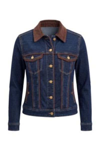 denim trucker jacket with velvet collar
Liverpool denim jacket women
women's dark wash trucker jacket
velvet trim denim jacket
classic jean jacket with stretch
crosshatch denim jacket women
corduroy collar style denim jacket
women's fitted denim trucker jacket
dark blue denim jacket fall outerwear
LM1D72CHF Liverpool jacket