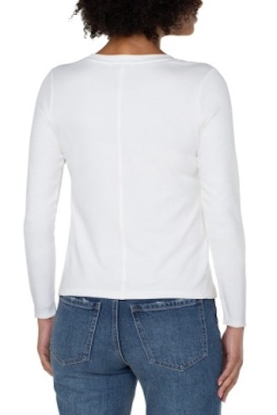 EFFORTLESSLY ESSENTIAL LONG SLEEVE SCOOP NECK KNIT TOP