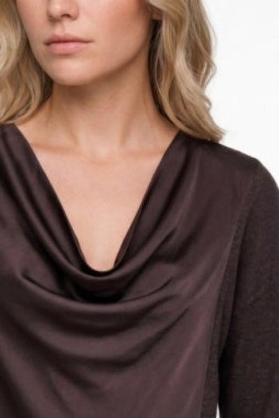 drape cowl neck sweater women
woven front sweater top
mixed media knit top women
Liverpool cowl neck sweater
long sleeve cowl neck top brown
java melange sweater
ribbed hem cowl neck sweater
dressy sweater for work
cuff slit long sleeve knit top
women's heathered brown sweater