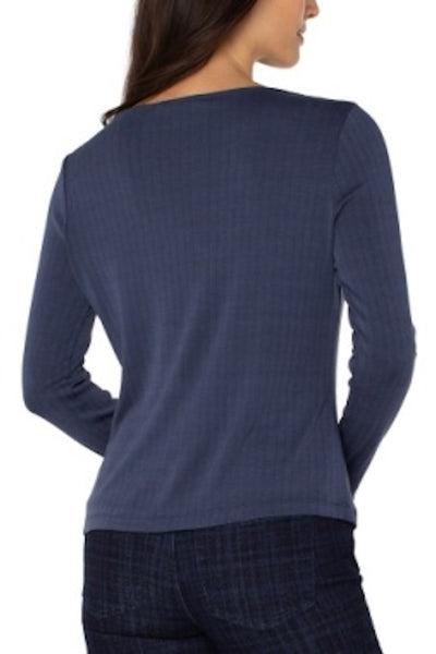 SOFT SIMPLICITY LONG SLEEVE BOAT NECK KNIT TOP