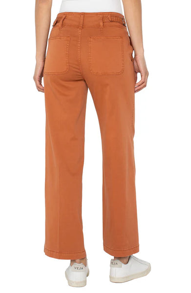 EFFORTLESSLY CHIC LIVERPOOL CINCH WAIST WIDE LEG PANT