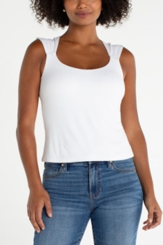 LIVERPOOL SLEEVELESS BUILT IN BRA KNIT TOP