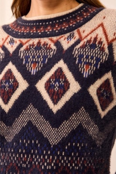 tribal fair isle sweater women
mock neck sweater fair isle pattern
geometric knit sweater navy blue
fair isle pullover sweater women
cozy mock neck sweater fall winter
tribal print knit sweater sapphire
fair isle sweater holiday outfit
women's relaxed fit knit sweater
fair isle mock neck pullover
boho geometric sweater women