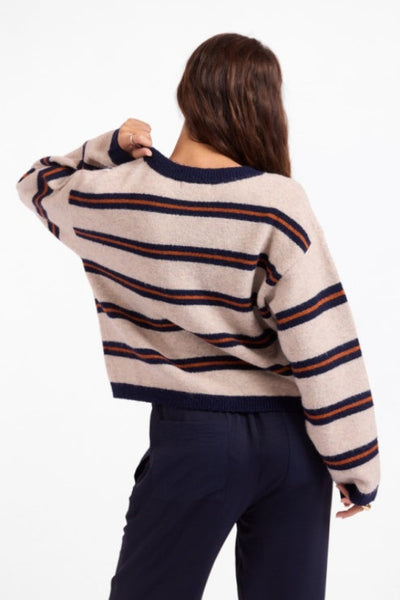 women's stripe knit sweater
boxy crewneck sweater fall
navy rust stripe pullover sweater
Sage the Label sweater
oversized stripe sweater women
dropped shoulder knit sweater
relaxed fit crewneck knit pullover
preppy stripe sweater women's fashion
cozy knit sweater high hip length
women's fall pullover sweater striped