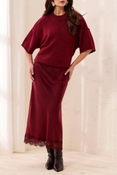 satin midi skirt with lace hem
cherry red satin skirt women
lace trim midi skirt elegant
fluid satin skirt day to night
women's midi skirt lace detail
high sheen satin skirt outfit
romantic midi skirt fall fashion
Tribal satin skirt cherry lacquer
dressy midi skirt women's fashion
lace hem skirt holiday outfit
