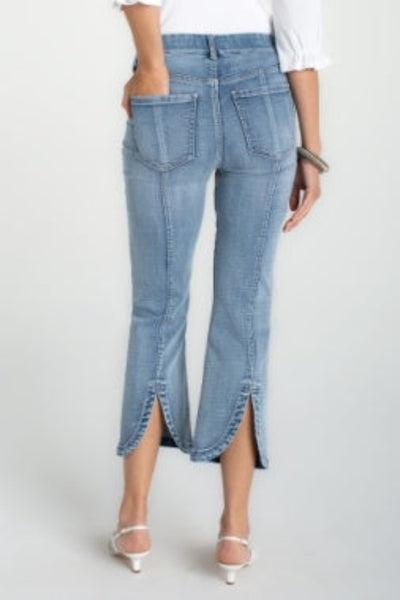 LIVERPOOL GIA GLIDER CROP FLARE WITH TULIP BACK SLIT