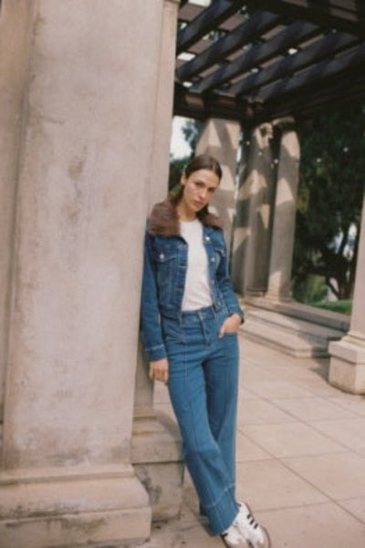 DEAR JOHN HOLLY HIGH WAIST SEAMED STRAIGHT LEG JEAN