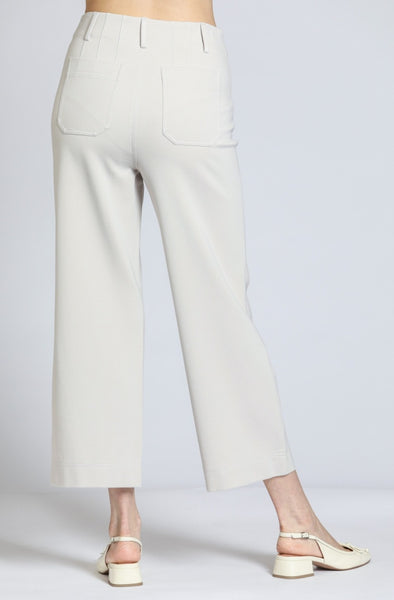 PONTE WIDE LEG CROP PANTS